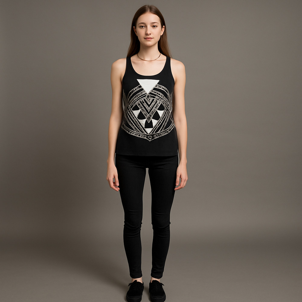 Express Sleeveless Top Tribal Design Size Small